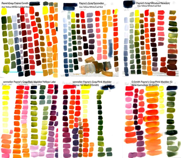 Ancient palettes using  Payne's Gray