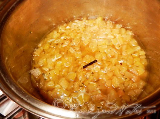 After 4 hours–the once full pot is now a quarter full!