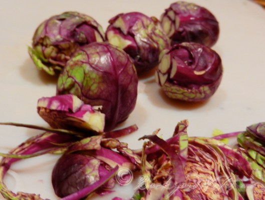 Shaved Rubine brussels sprouts