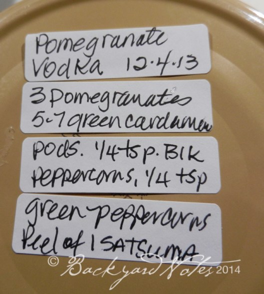 Pomegranate Vodka ingredients