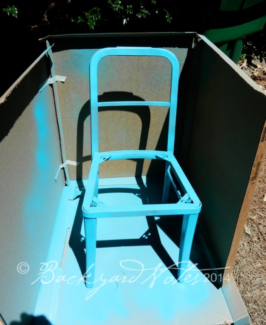 In the “spray booth”