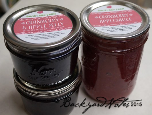 Apple-Cranberry jelly and cran-applesauce