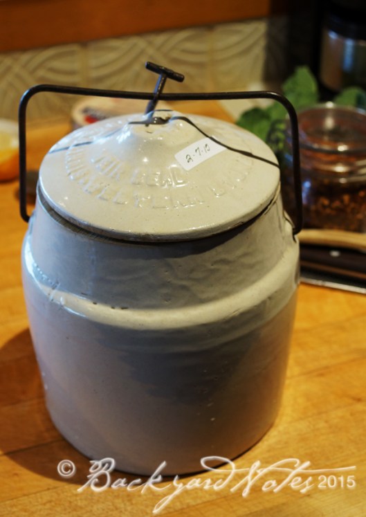 My heirloom preserving crock